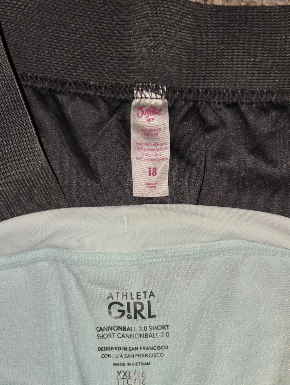 Athleta, Justice Shorts Bundle Girl Youth Size 16&18 pink& blue